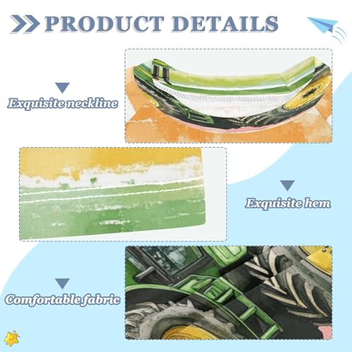 Kids Swimsuit Tractor Rainbow Machine Sunscreen T-Shirts Swimwear Sets UPF 50+3