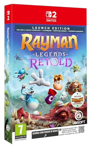 LAUNCH EDITION RICCA DI CONTENUTI – Include Rayman Legends Retold, Rayman Origins Enhanced Edition, la mappa della Radura dei Sogni, 3 litografie premium e l'esclusivo Pacchetto Hoodlum Havoc, perfetto per fan e collezionisti.