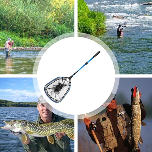Filet de pêche pliable à ouverture rapide avec manche rigide anticorrosion en alu - 4