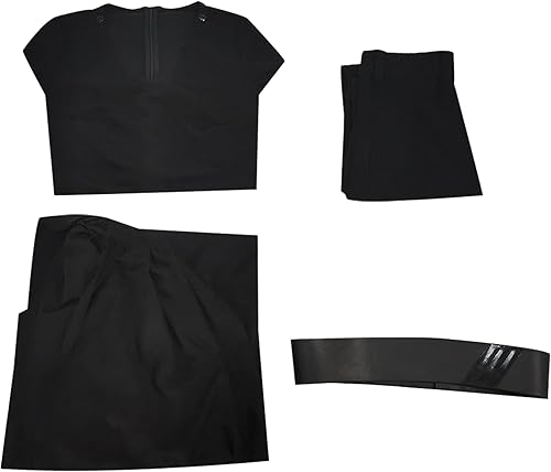 Miniatura 7 de Disfraz de Rey para mujer, disfraz de Skywalker negro, capa Jedi, conjunto completo de camisa de Halloween