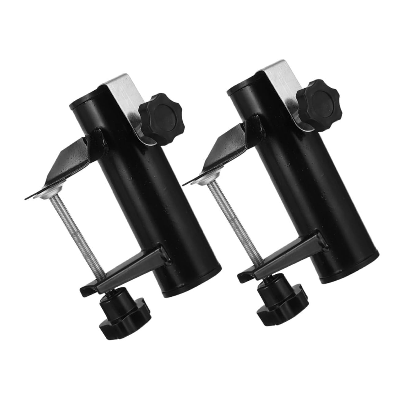 GALPADA 2 Pezzi Ombrellone da Esterno Supporto per Clip per Ombrello Clip per Ombrello Stabile Porta Clip per Ombrellone da Patio Staffa per Clip da Tavolo per Ombrellone Black Acciaio