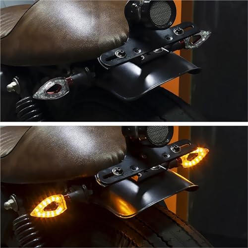 Clignotants moto 12 LED orange pour indicateurs de direction 12V