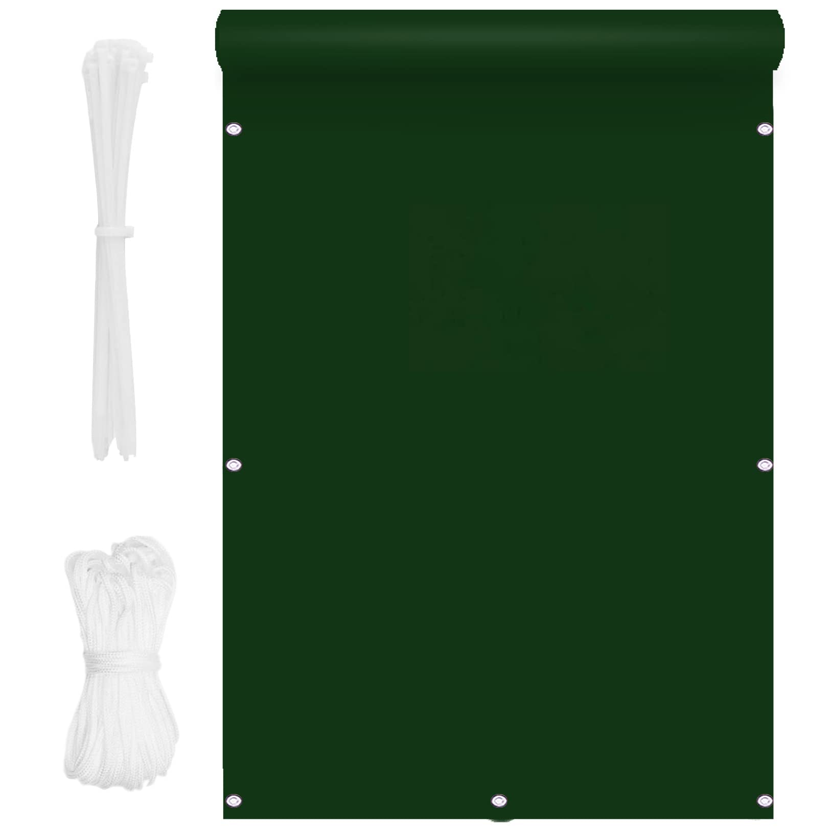 GJZQDKX 10m Dark Green Privacy Shield Fence Windscreen for Outdoor Activities Weatherproof & Sun Protection High Visibility Reduction No Screws Needed