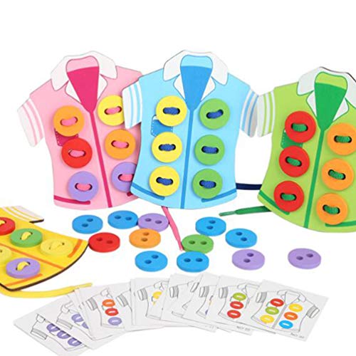 NUOBESTY 4 peças de pranchas de aprendizagem de vestido pré-escola educacional para habilidades bási