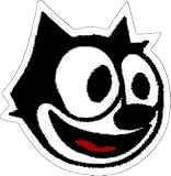 Felix the Cat Face Shot - Iron Sew On Patch / Applique