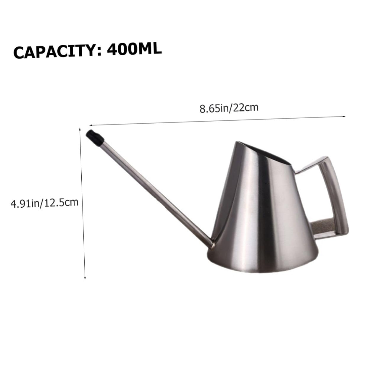 Annaffiatoio per Giardino in Acciaio Inox Beccuccio lungo Vaso per Annaffiare Piante da Esterno Strumento per Piantare in Giardino