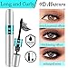 Vibely Mascara 5x Longer Waterproof, 2 in 1 4D Silk Fiber Lash Mascara, Lash Cosmetics Vibely Mascara 5x Longer Washable, Long-lasting Black Mascara for Natural Lengthening and Thickening