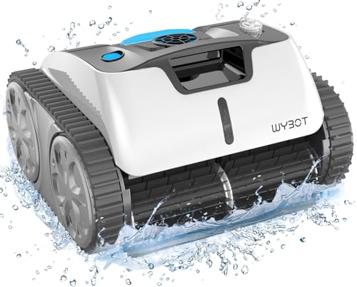 WYBOT Poolroboter Akku,Poolsauger mit Navigation & Routenplanung, für Pools über oder im Boden bis zu 120㎡,Vollautomatisch Poolreiniger Boden für 110 Mins.