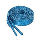 Cómo se llama la tela que no se arruga: Descubre los mejores tejidos Allegra K Cordones de zapatos planos con purpurina metálica brillante, Blue, 70cm/27.56'