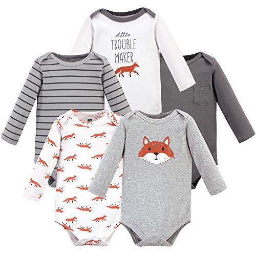 Image of Hudson Baby unisex-baby Cotton Long-sleeve Bodysuits