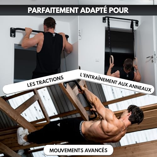Barre de Tractions, Pull Up Bar Murale Multifonction avec Poignées Antidérapantes, Stable et Résistante, Idéale pour Gym à Domicile et Entraînements Calisthenics, Home Workout – Image 3