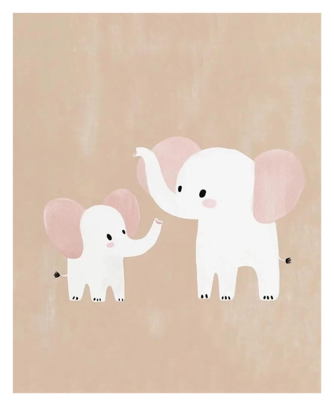 Xenite J Wall Art Canvas Prints Nordic Pink Cute Cartoon Animal Fox Unicorn Illustration Posters Prints Canvas Painting Living Room Home Decor(,30X40cm)