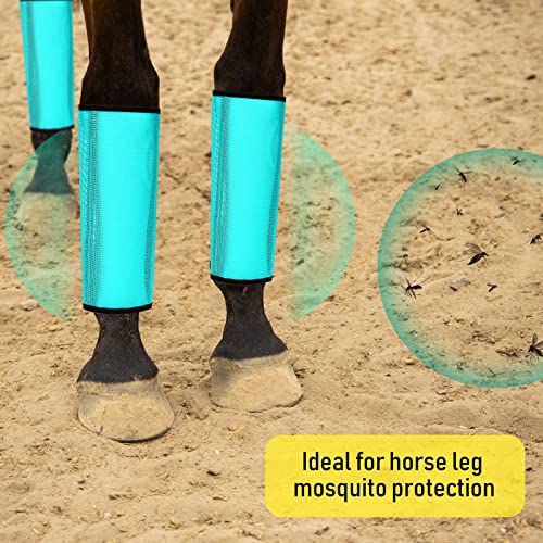 image for Jexine Set of 8 Mesh Fly Boots for Horse Loose Breathable Mesh Horse B
