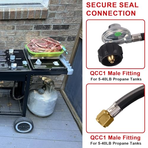 Image of Natural Gas to Propane Conversion Kit for Weber Genesis /Genesis II, 5 Feet Propane Regulator Hose, 14 Precision Orifices (3 Sizes), 3 /8 inch Fittings & Installation Tools - Fits Spirit II 210 /215 /310 /315