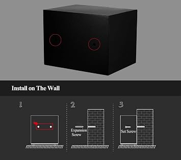CDC DlGl 6.6LCaja Fuerte Anti-Robo Electrónica con 2 Llaves, Caja Fuerte Empotrable Digital para El Hogar/La Oficina Caja de Seguridad para Objetos de Valor Como Dinero Armas en Efectivo