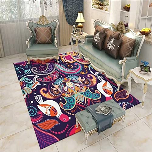 Tapis de sol pour chambre fille 80x120 anti-glisse et facile à laver