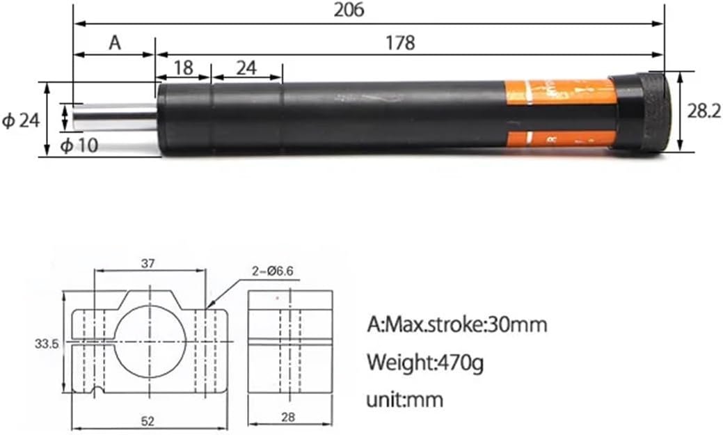 HR30/SR30 Shock Absorber Adjustable Oil Pressure Buffer HR30 Damper SR30 Hydraulic Stable 1Pcs