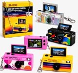 DetailForge Nano Cam G6 NEW Model 2026 LK-030, Selfie Function, Mini Keychain Digitalkamera mit Flip-Up-Screen, Retro-Design,Retro Cam, bis 128GB (Lemon Yellow)