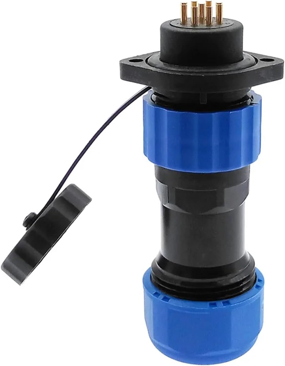1PCS SP20 IP68 Waterproof Connector 2/3/4/5/6/7/9/10/12/14Pin Corrugated Pipe Power Cable Connector Flange Socket(9 pin)