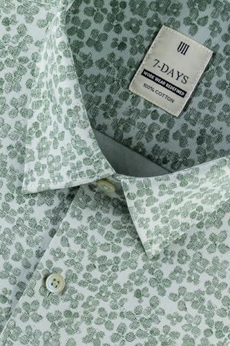 Image of 7-DAYS Men's Premium Printed Shirt - 100% Cotton, Regular Fit, Full Sleeve, with Pocket - Versatile for Formal Occasions and Casual Wear