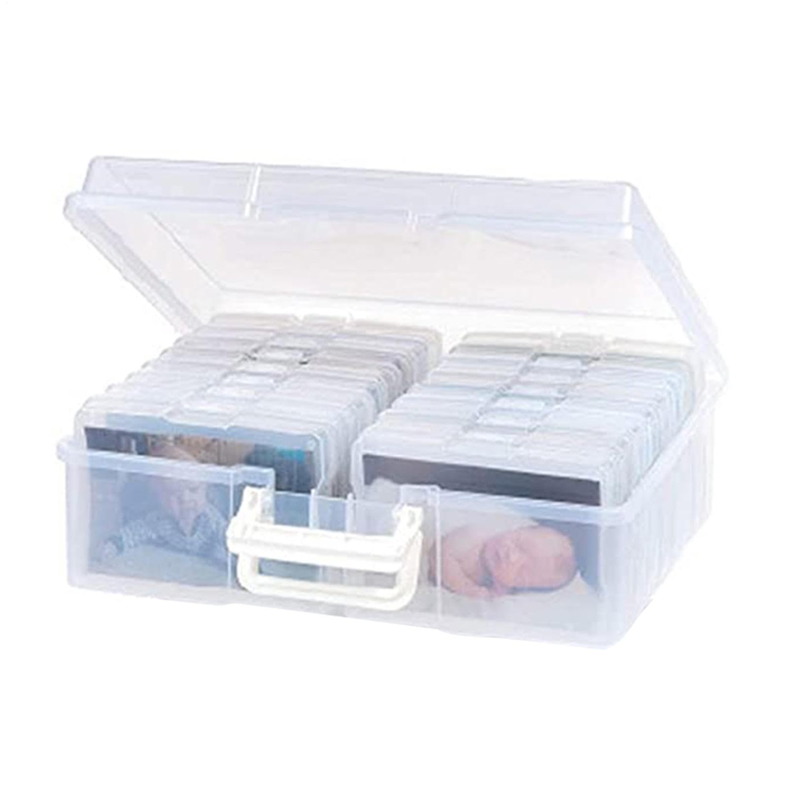 Contenitore per foto – PP | Buste fotografiche | Organizzatore fotografico | impilabile, portatile, facile da usare per organizzare foto, promemoria, scrapbooking, ufficio domestico e viaggio