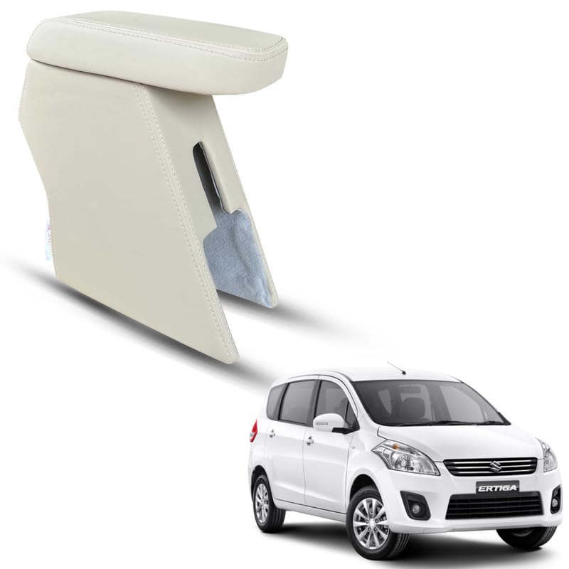 Carigiri Premium Finish Car Armrest with Storage Box And High Density Moulded Foam For Maruti Suzuki Ertiga (Models-2012-2017) (Beige with Beige Stitching,Nappa Leatherette)-picture-22