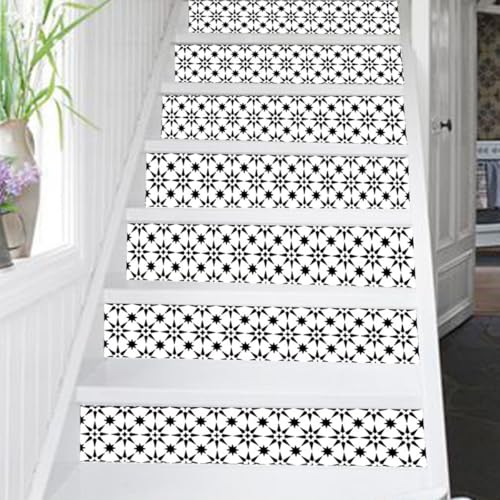 Calcomanías pvc escaleras retro PRETYZOOM azulejos backsplash 7