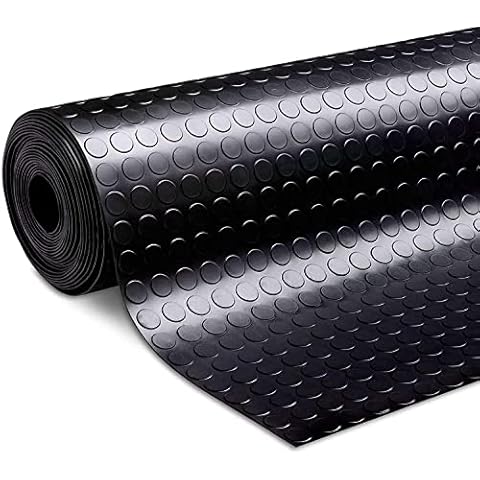 3 Breiten Nopenmatte Gummimatte Schutzmatte Noppenmatte Bodenmatte mit Noppen Gummiläufer 3mm stark (120 x 300 cm) Cover