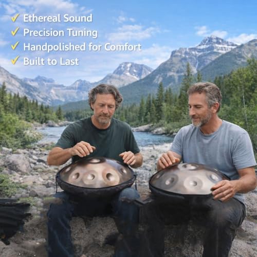 Handpan Drum 22 Inch D Minor 9/10 Notas Nitrided Steel miniatura 4