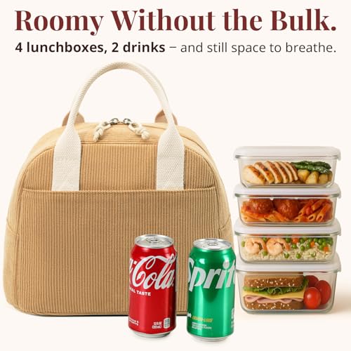 Image of LOVELYWIND Lunch Box for Women Cute Lunch Bags for Women Lunch Tote Bags Reusable Insulated Lunch Box Large Capacity Reusable Insulated Cooler for Work or Travel Gifts or Beach