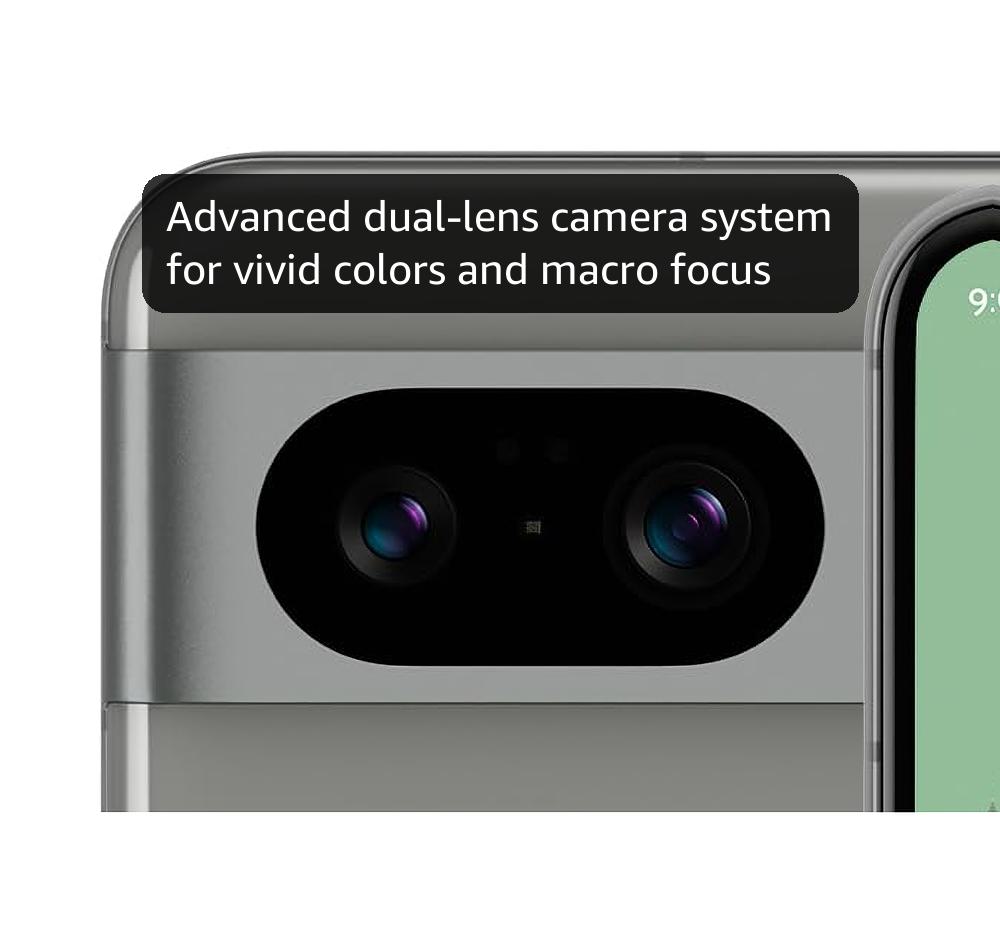 Google Pixel 8 - Unlocked Android Smartphone with Advanced Pixel Camera, 24-Hour Battery, and Powerful Security - Hazel - 128 GB