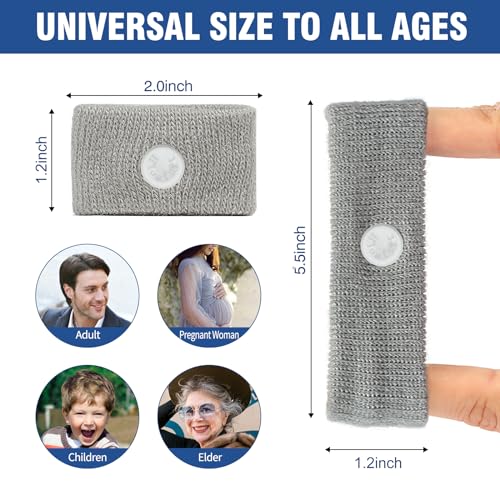 Hionfurt Pulseiras antináuseas para adultos e crianças, alívio de enjôo matinal para mulheres grávid