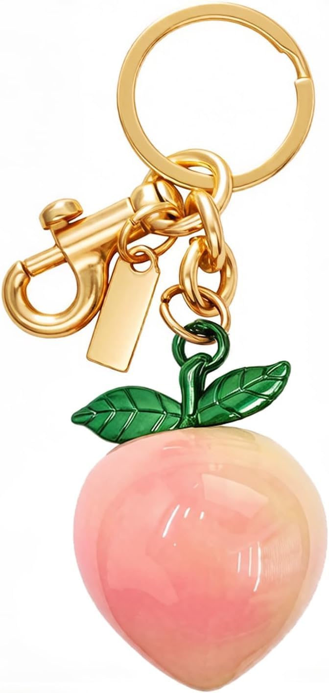 Gold Cute Leather Bag Charms Purse Charm Keychain Decor Accessories for Women Handbags Tote Backpack image 4