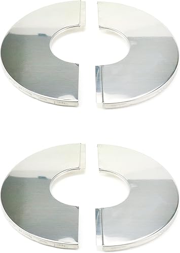 Miniatura 25 de Placa de Escudo de Brida Dividida para Pared, Placa Redonda de Acero Inoxidable para Tubo de 23mm/0.91" de Diámetro, Paquete de 4