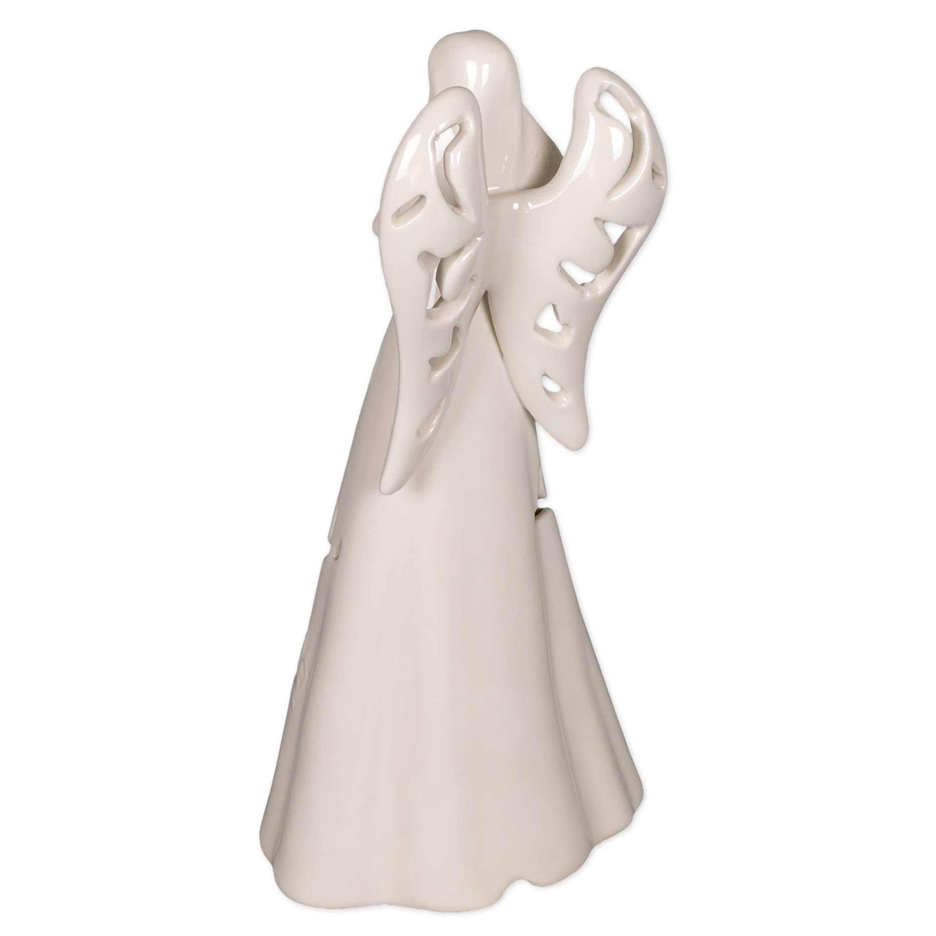 Amazon.com: White Lace Cutout Praying Angel Ceramic 12 inch