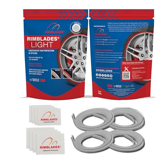 Rimblades Gray Rim Protectors for Alloy Wheels Light - Fits Up to 22