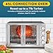 Elite Gourmet ETO-4510M French Door 47.5Qt, 18-Slice Convection Oven 4-Control Knobs, Bake Broil Toast Rotisserie Keep Warm, Includes 2 x 12