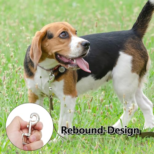 4 Stück Karabiner mit Drehgelenk, Silber Haken mit Drehgelenk, Karabiner, Haken mit Drehgelenk, für Hundehalsband, für Hundehalsband Eimer Hängematte Pferd Tack