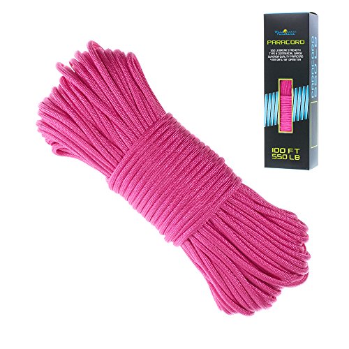 550 Paracord Bracelet Parachute Cord - 7 Strand Type III Paracord Rope - Multiple Colors in 100 Feet