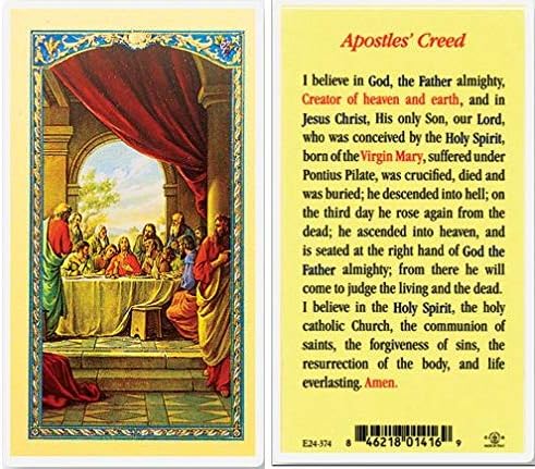 StealStreet SS-Wjh-E24-374 Apostle's Creed Clear Holy Cards