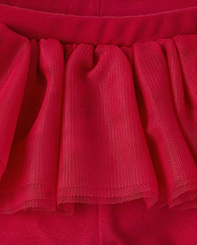 The Children's Place Baby Girl's and Newborn Ruffle Tutu Leggings, Floral 2-Pack, 12-18 Months2