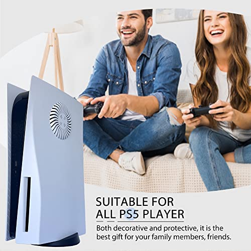 Faceplate for PS5 with Cooling Vents and Dust Filter DOBEWINGDELOU Face Plate Console Cover Replacement Side Plate Shell for PS5 Disc Edition Dustproof Accessories ABS Case White by Dobewingdelou - Image 5