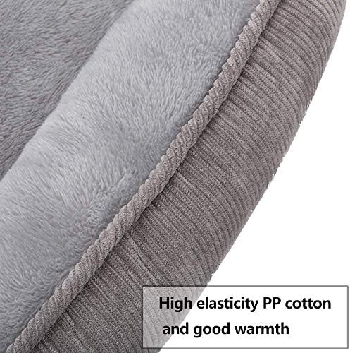 Hollypet Cat Bed Pet Bed for Cat Small Dog Cat Plush Rectangle Nest Puppy Sleeping Bag Pet Cushion, Pure Gray M