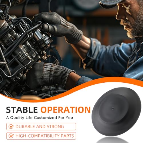 Image of GoaMotors 50PCS- 1 /2 0.5 inch Flush Sheet Metal Plugs, Black Plastic Body and Sheet Metal Hole Plug, Button Plugs with Flush-Type Heads