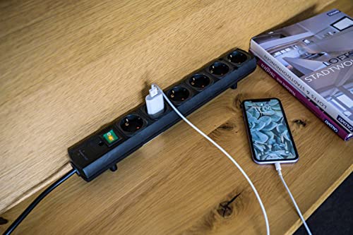 Brennenstuhl Power Strip Presa Multipla 6 Uscite Comfort-Line Nero 2Mt - 4