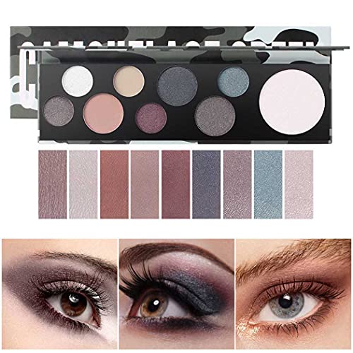 Eyret Eyeshadow Palette Glitter 9 Colors Brown Eyeshadows Pallet Grey Shimmer High Pigmented Eye Shadow Matte Beauty Cosmetic Make up for Women and Girls (Brown 6#)