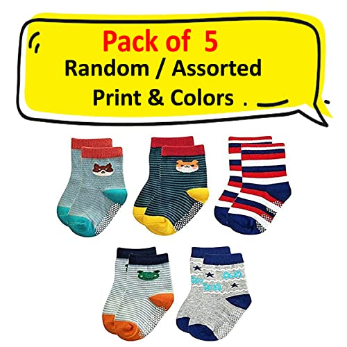 Image of Kidbee Baby Boy's Organic Cotton Anti Slip Grippers Socks