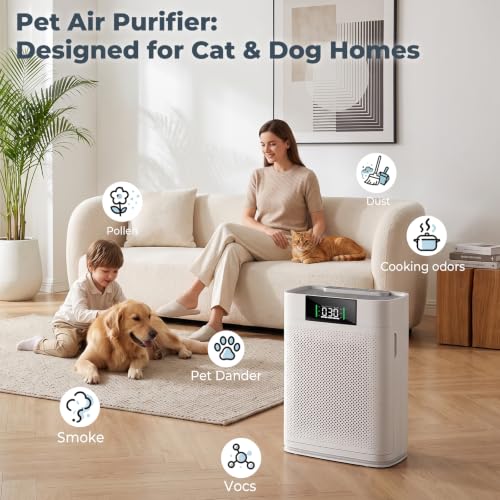 Honeyuan Air Purifiers for Home Large Room up to 2400 Sq Ft, ZY3866G, White - image 5