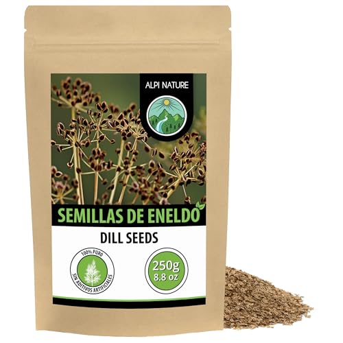 Alpi Nature Eneldo Semillas 250g, Semillas de Eneldo Enteras para Cocinar, Hornear y Preparar Té