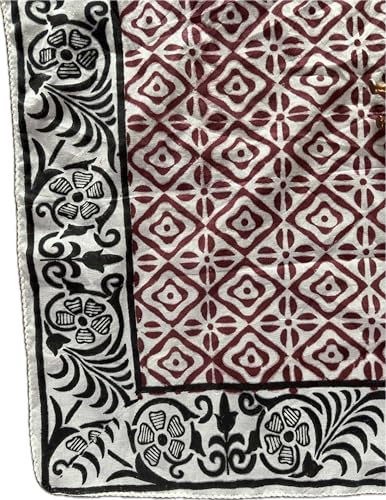 100% Organic Cotton Bandana For Men and Women - Trendy Style Cotton Bandana Paisley Design Scarf - Premium Kerchiefs for Men and Women - Handmade Boho Chic Cotton Hand Block Bandanas For Men And Women2